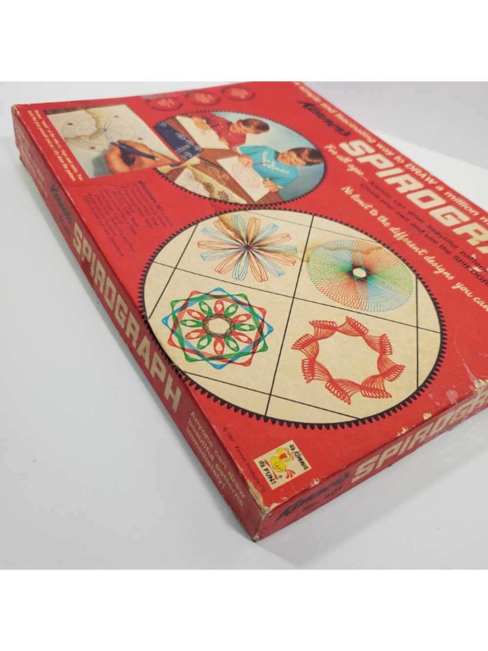 Kenner 1967 Spirograph Drawing Set Complete Minus Pens Vintage Blue Tray - Picture 8 of 12